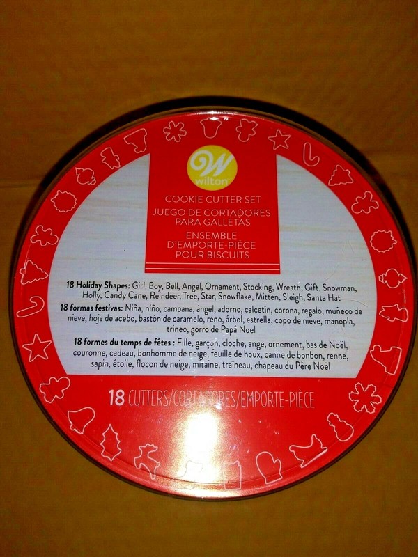 Wilton Cookie Cutters 18pc, Grils, Boy, Angel, Wreath, Snowman, Holly, Reindeer gallery