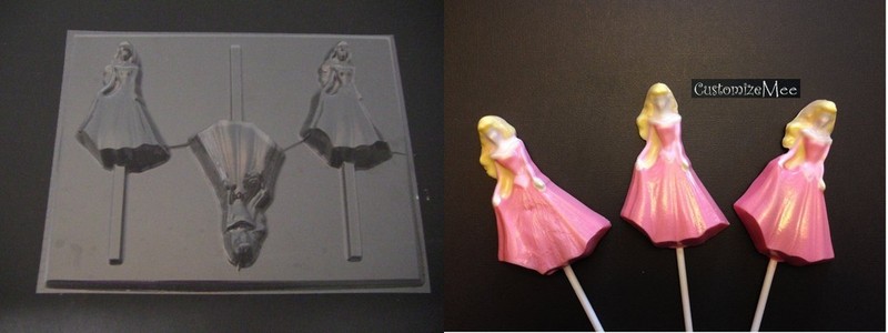AURORA Princess SLEEPING BEAUTY Chocolate Soap Candy Clay Gummy Mold