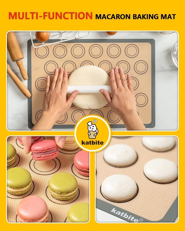 Macaron Silicone Baking Mats, Katbite Macaroons 2 Pack, 2Pack gallery