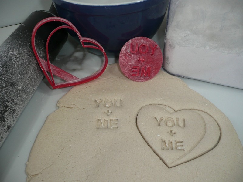 YOU + ME CANDY HEART COOKIE STAMP EMBOSSER MADE IN USA PR5471 gallery