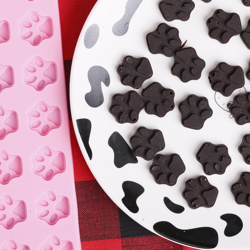 Mini Paw Print Silicone Candy Molds for Caramels Chocolate Ice Cube Jelly gallery