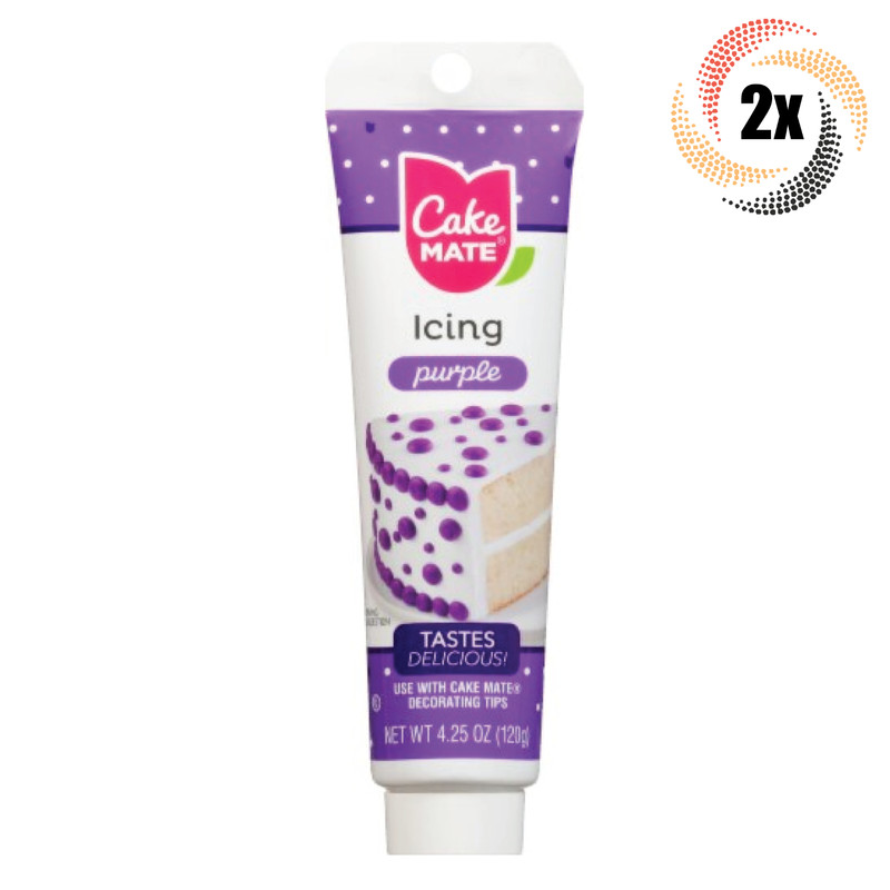 2x Tubes Cake Mate Decorating Icing | Purple | 4.25oz | Tastes Delicious