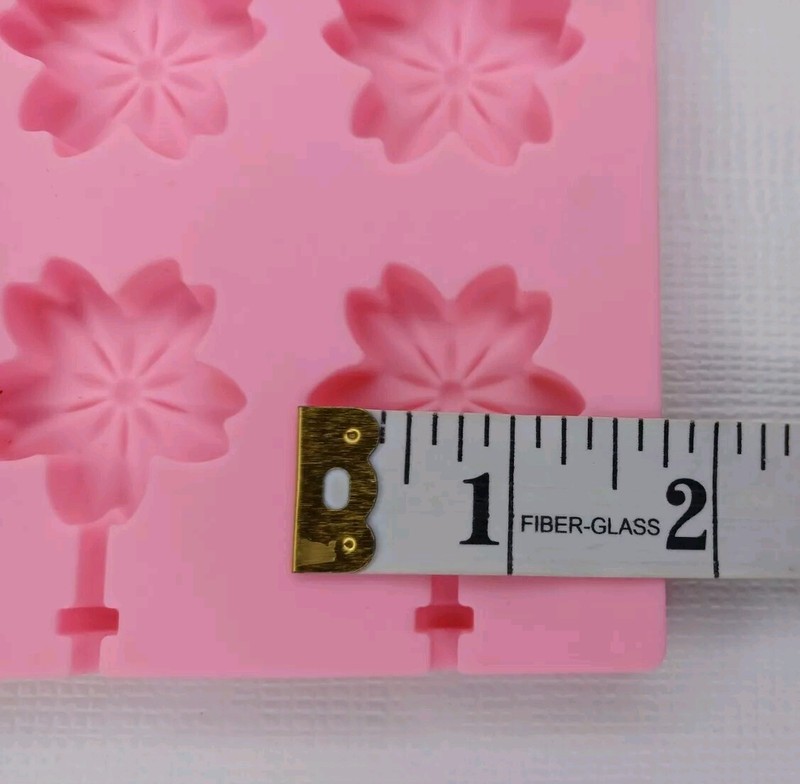 8 ml Hibiscus Leaf Design Pink Silicone Mold For Chocolate Or Lollipops gallery