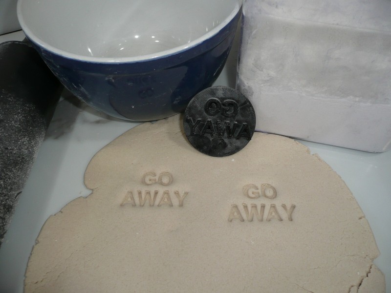 GO AWAY CANDY HEART COOKIE STAMP EMBOSSER MADE IN USA PR5490 gallery