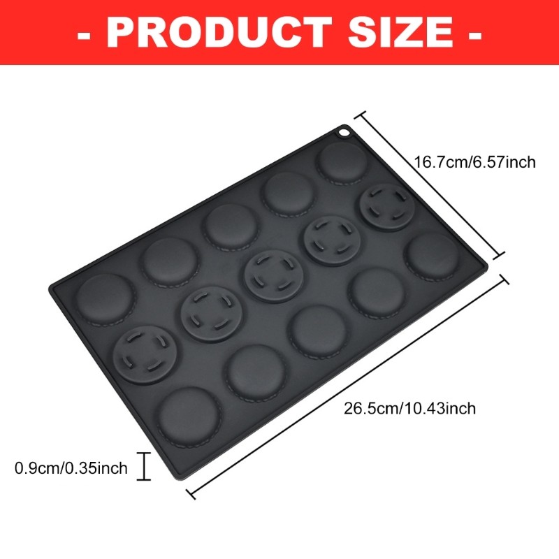 Flexible 15 Cup Silicone Molds Perfect For Macarons Chocolates And DIY gallery