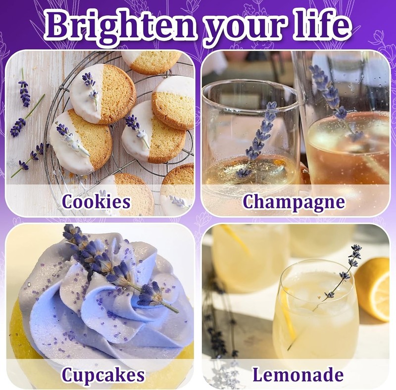 Edible Lavender Sprigs Culinary Sticks For Tea Desserts Cocktails 30g gallery