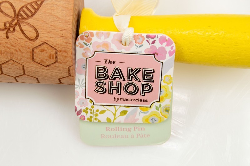 The BakeShop by Masterclass Bee Embossed Yellow Wood Handled Rolling Pin gallery