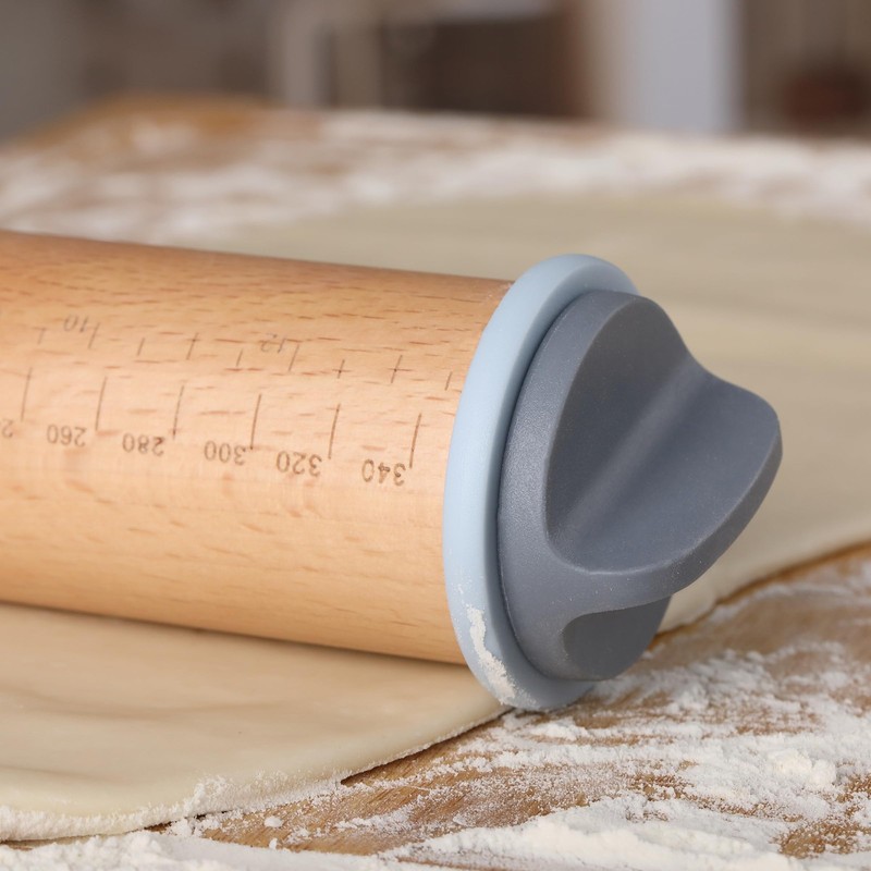 BAMBOO LAND- Adjustable Rolling Pin with Thickness Rings for Medium, Pastel gallery