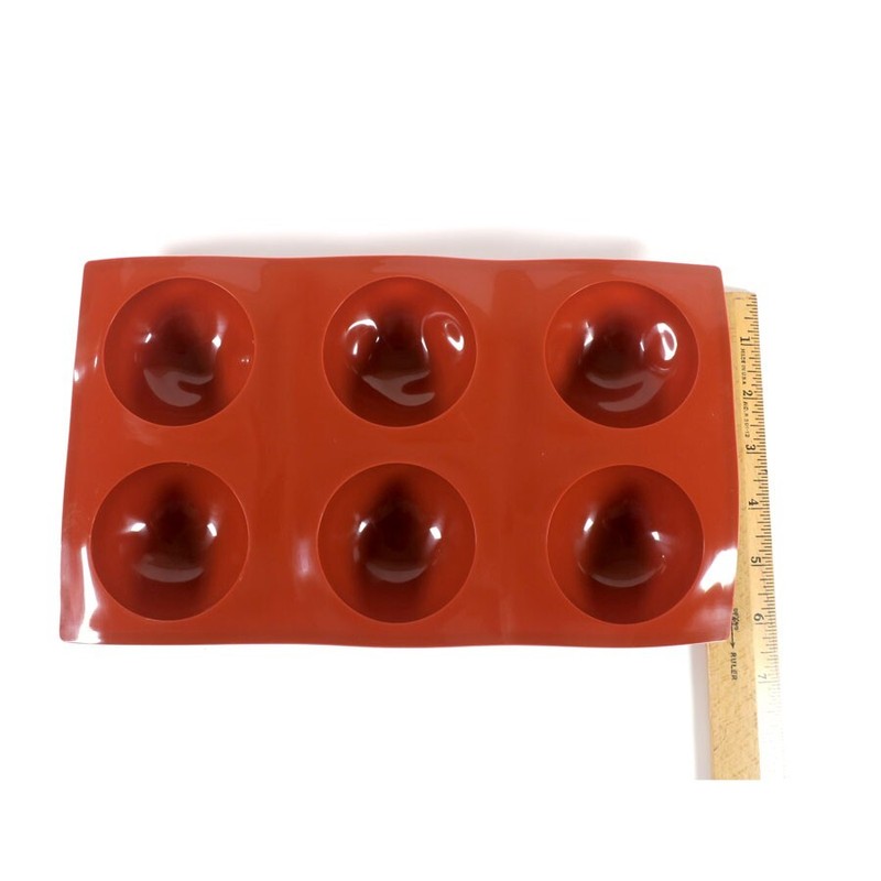 Silicone Sphere Mold-Chocolate Bomb,Dog Treat,Oven,Freezer Safe-LOT 4 Black/Red gallery