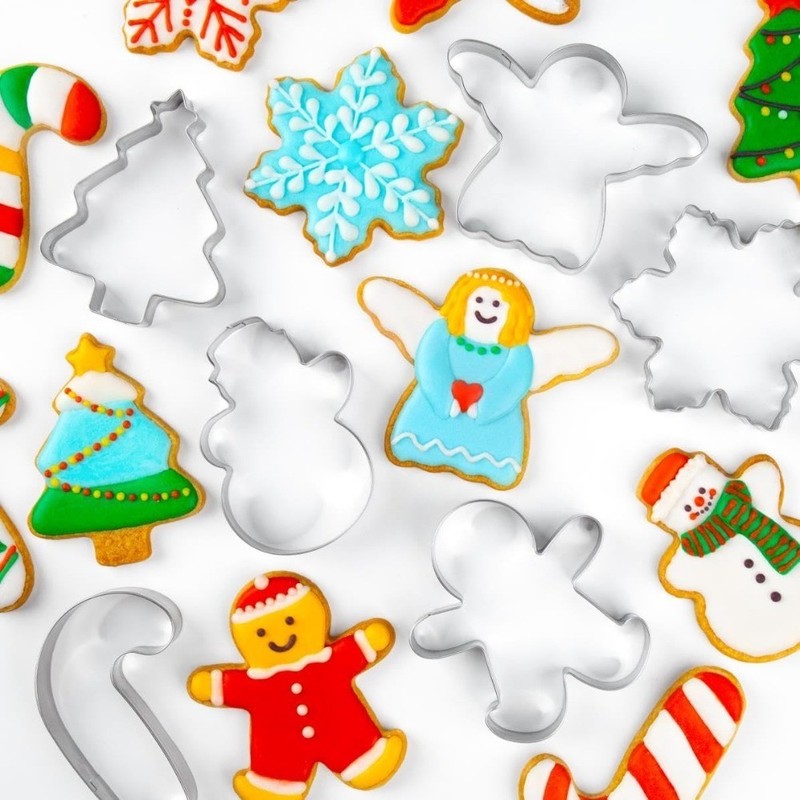 Christmas Cookie Cutter Set 6Pcs Stainless Steel Holiday Baking Shapes gallery