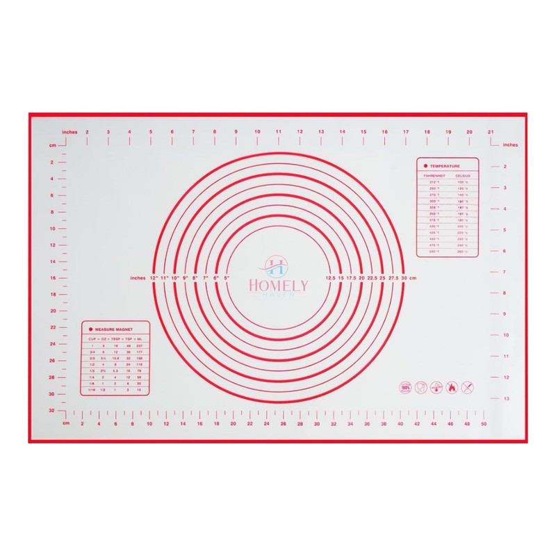 Homely Haven Silicone Dough or Pastry Mat – Perfect for Your Cozy Space!