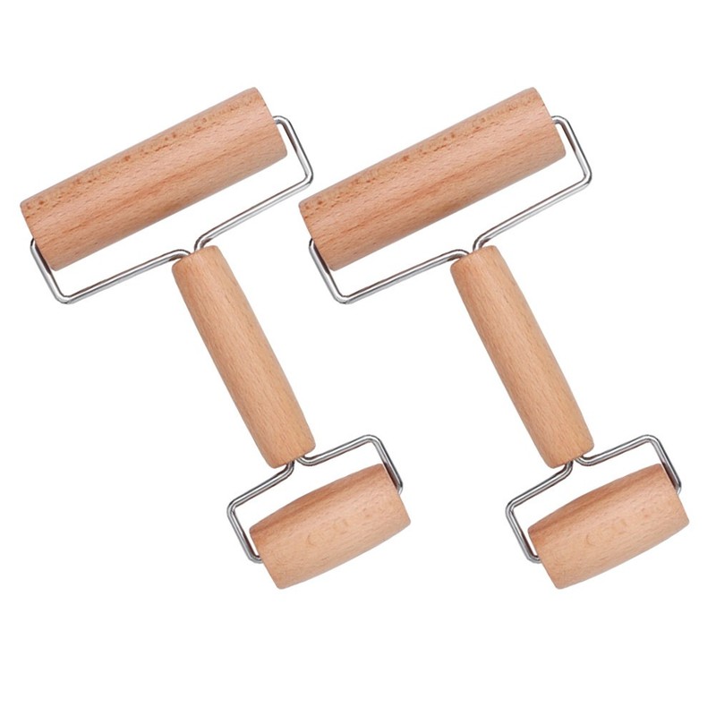 2 Pcs Small Wooden Rolling Pins Double Headed Stick Dough Roller for Baking gallery