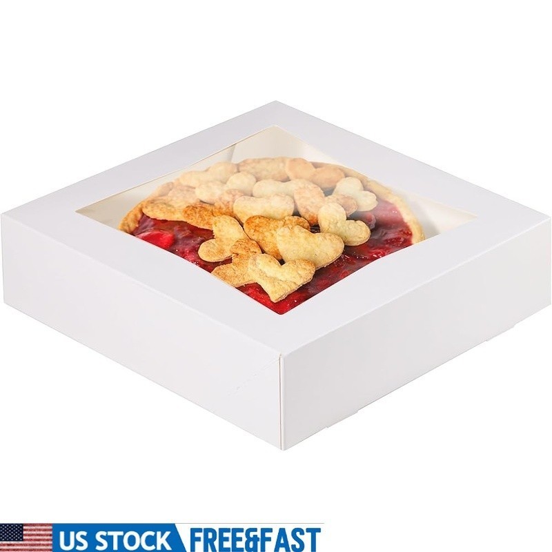 White Bakery Boxes Tuck Top Gift Boxes Food Safe Small Packaging 25 Pack New