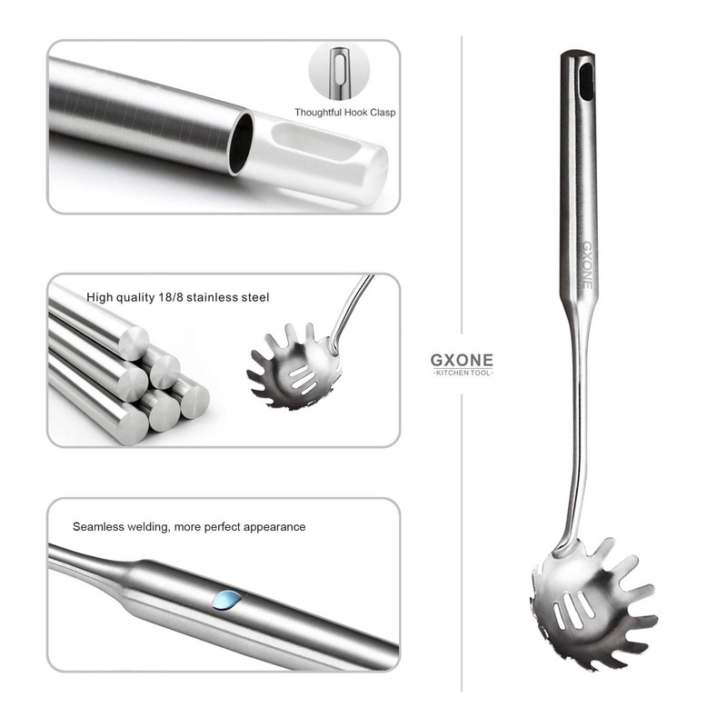 Spaghetti Spoon304 Stainless Steel Pasta SpoonSilver/13.8Inch gallery