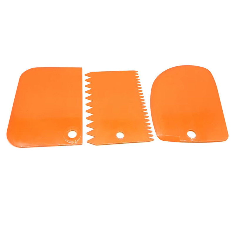 3Pcs Cream Scraper Suit DIY Kitchen Straight Arc Tooth Shape Cream Bread Cutter gallery
