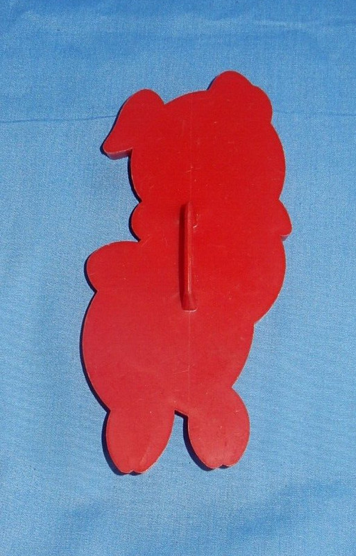 Vintage Red Plastic Tupperware Cookie Cutters Boy Pig Bunny Santa Cake Tree gallery