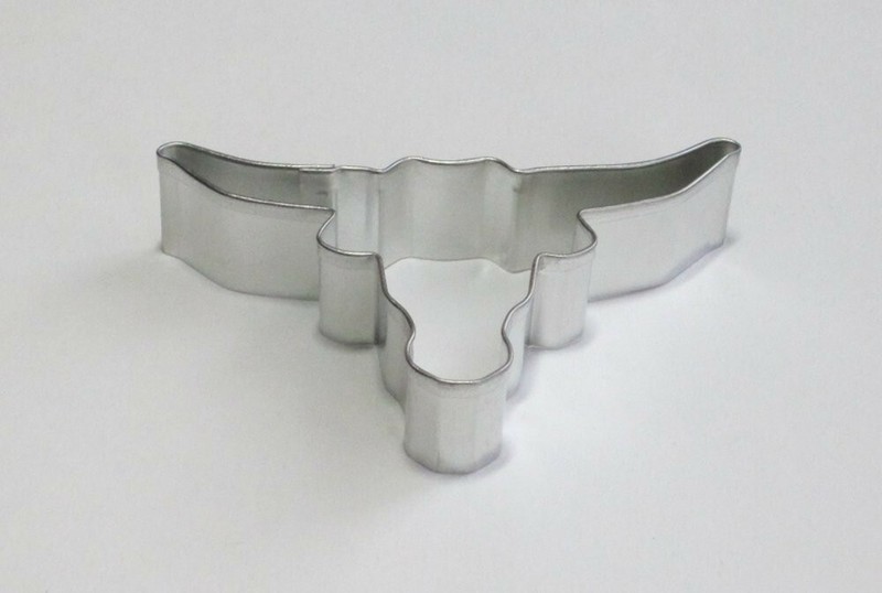4" Longhorn Cookie Cutter Tin Steel Steer Bull Cattle Boho Western Texas Farm gallery