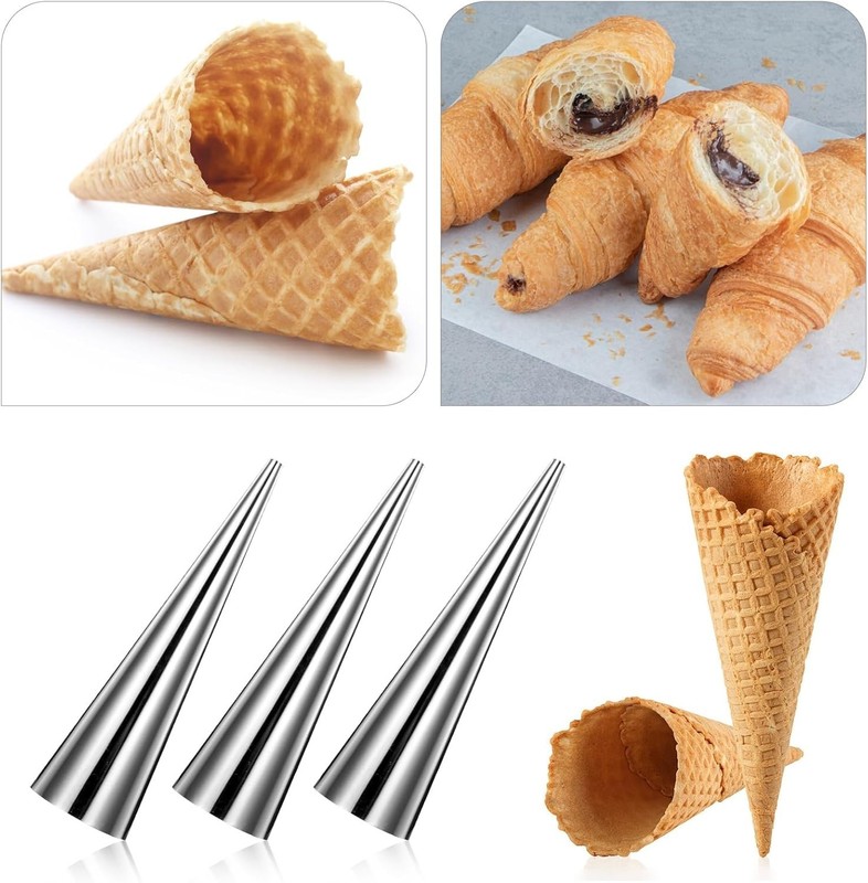 21 Pcs Cream Horn Mold Kit, Non-stick Stainless Steel Cream Horn Molds For Ba... gallery