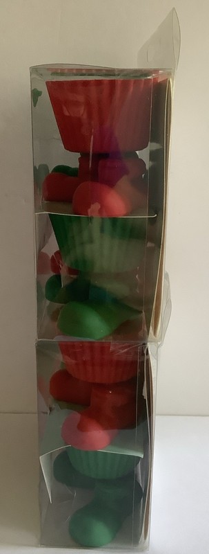 NIP 2007 Wilton CHRISTMAS Santa Boot Silly Feet Set of 8 Silicone Baking Cups gallery
