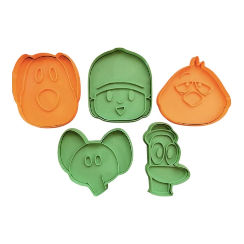 Pocoyo Cookie Cutter Set Of 5 Cookie Cutters. Pocoyo Kids Cutters. Play Doh