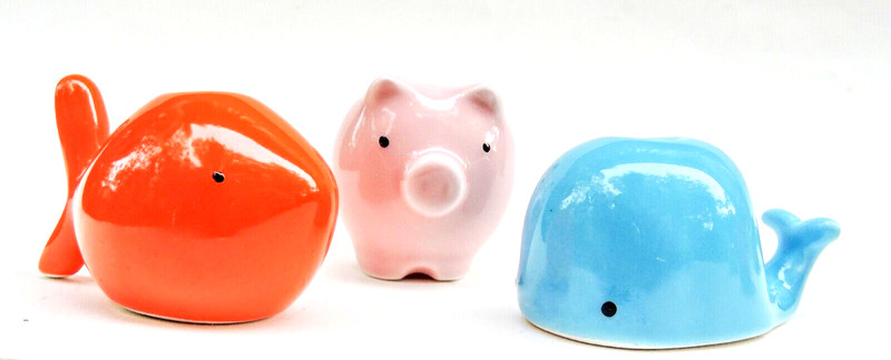 COLORFUL CERAMIC ANIMAL CAKE TOPPERS BIRTHDAY CANDLE HOLDERS SET OF 8 BY TAG gallery