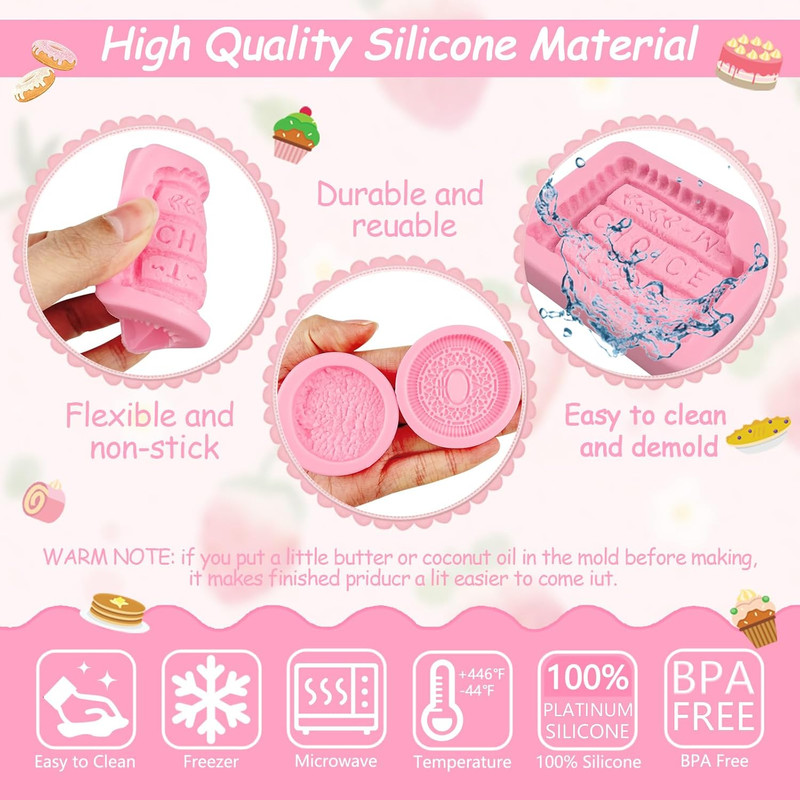 Biscuit Silicone Molds Cookies Chocolate Candy Fondant Molds Can Be Used for Cak gallery
