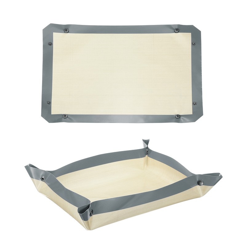 Silicone Baking Mats, 15.7 x 11.8Inch Reusable Silicone Baking Mat Sheet, Gray