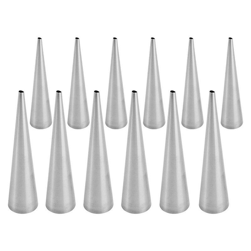 12 Pcs Piping Stick Miss Cream Horn Molds Pastry Croissant Cones gallery