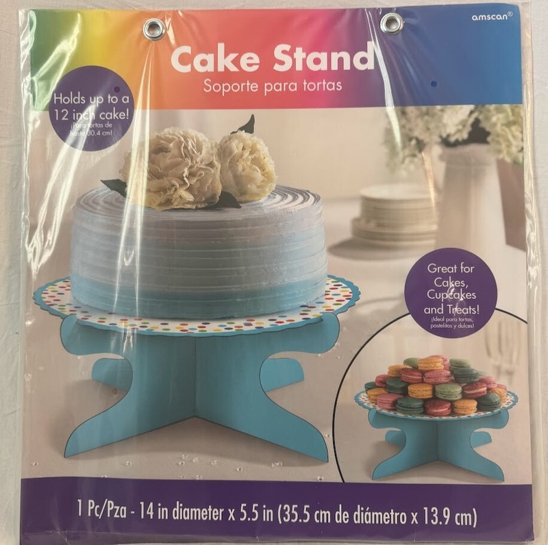 Amscan Cardboard Decorative Cake Stand (14″ Diameter)
