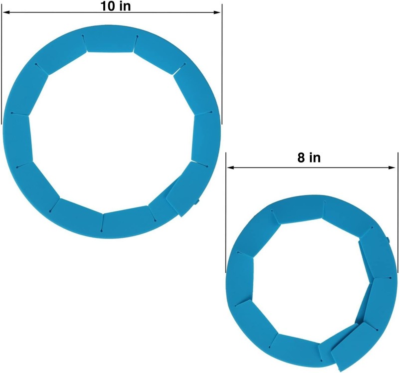 SUUCARER Adjustable Pie Crust Shield Silicone Protector, Large, Blue gallery