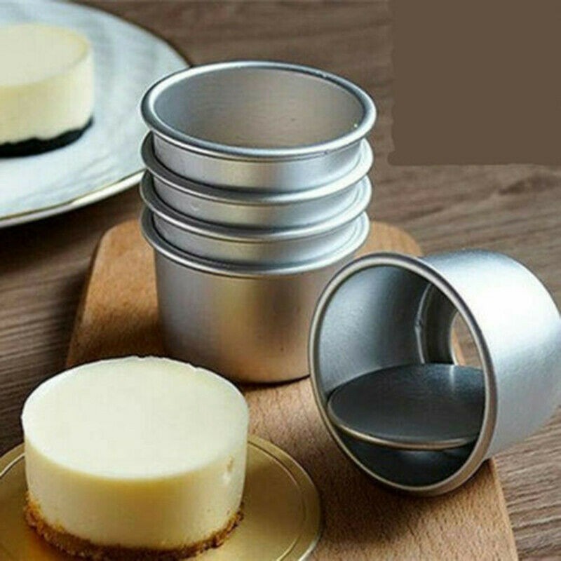 10pcs 2 inch Round Aluminum For Mini Cake Pans Removable Bottom for Pudding gallery