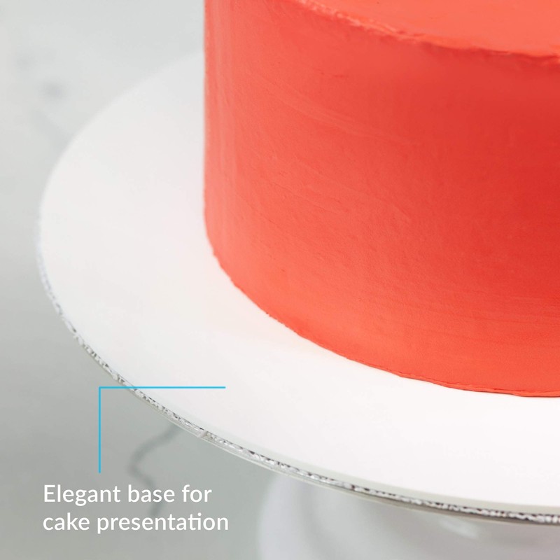 8 Inch Reusable Cake Board Base White Glossy Acrylic Round Disk Set of 2-1/8 ... gallery