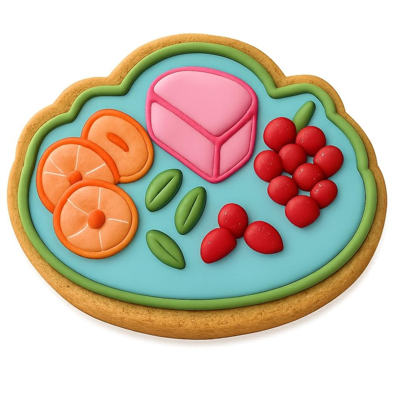 Charcuterie with Dried Fruits Cookie Cutter & Stamp, Fondant & Clay - 4x3.1 gallery