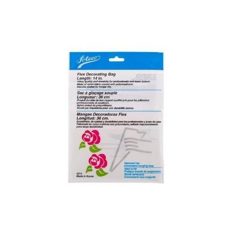 14-inch Flex Decorating Bag, Coated Nylon, Reusable, Icing, Piping, White, Cake