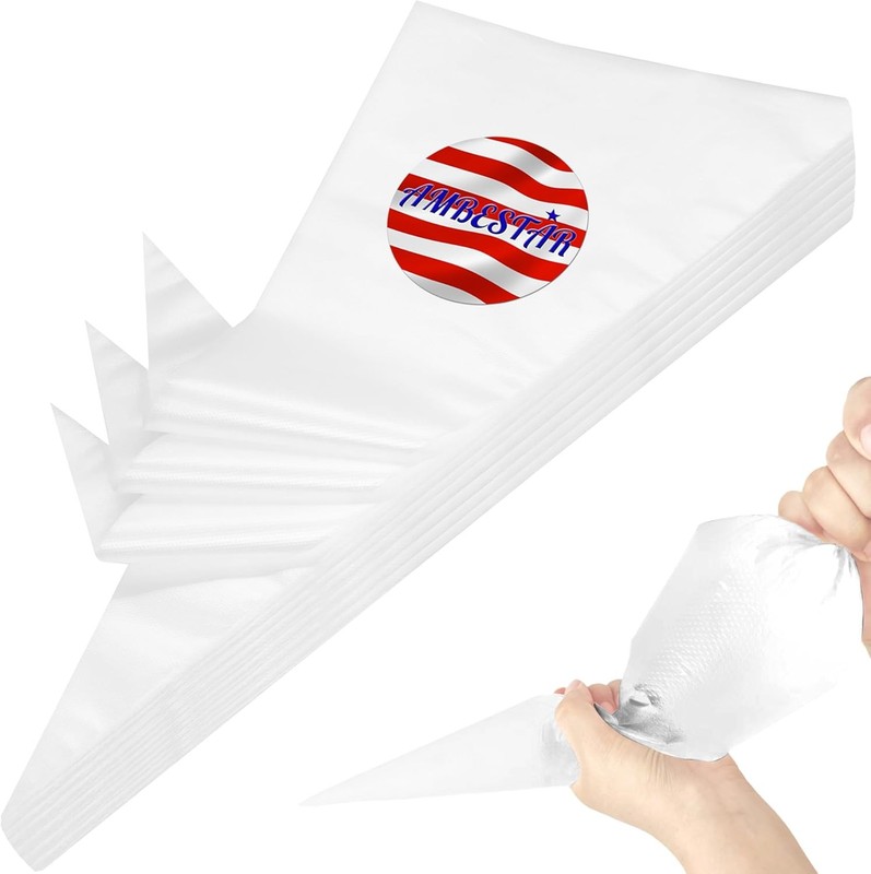 19-Inch Icing Bags Heavy Duty, 200 Pieces Thick Anti-Burst Disposable
