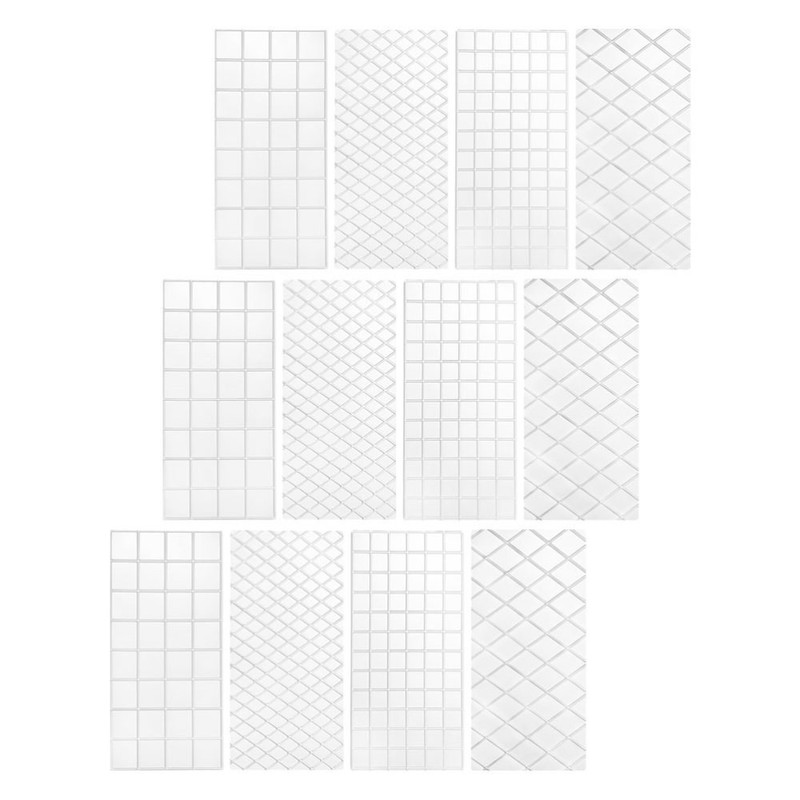 12 Pcs Fondant Molds Grid Cake Printing Pastry Quilted Pattern Impression gallery