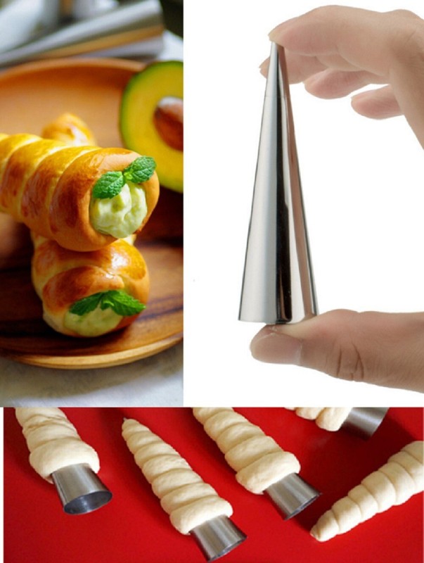 12pc Stainless Steel Pastry Mold Set Cream Horn Cannoli Baking Tubes Forms gallery