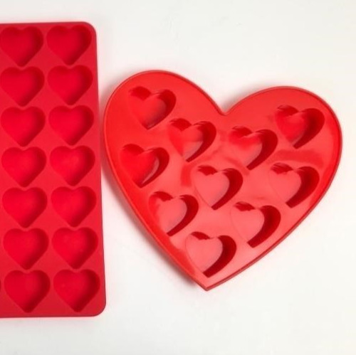 Red Silcone Heart-Shaped Multi-Purpose Molds, Set of 2, EUC gallery
