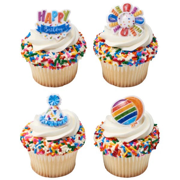 Happy Birthday Cupcake Rings (12)