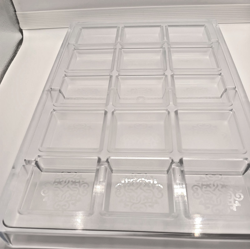 Polycarbonate Chocolate square bar mold, made in Italy Model # 16244