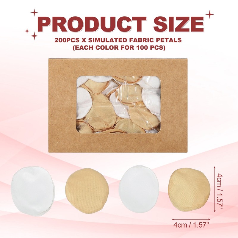 Fake Rose Petals, Artificial Petals for Wedding Proposal,Champagne Gold White gallery