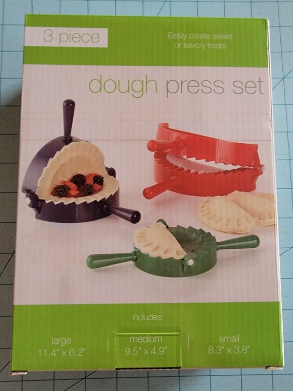 Unbranded: 3 Piece Red, Blue & Green Multi-Size Dough Press Set, New & Free Ship