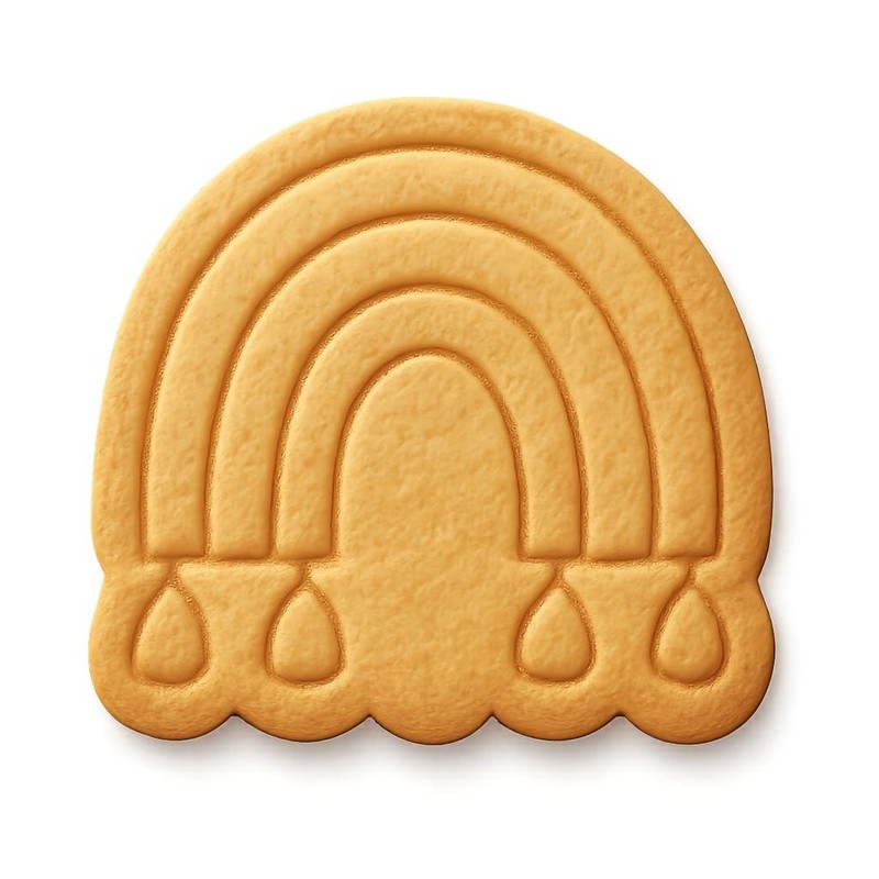 Boho Rainbow Cookie Cutter & Stamp, Fondant & Clay – 4×3.5