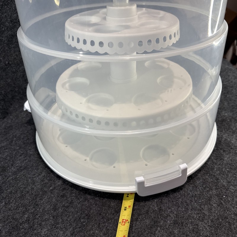 Sweet Creations 3 tier Collapsible Cupcake Cake Pop Display & Carrier Holds 24 gallery