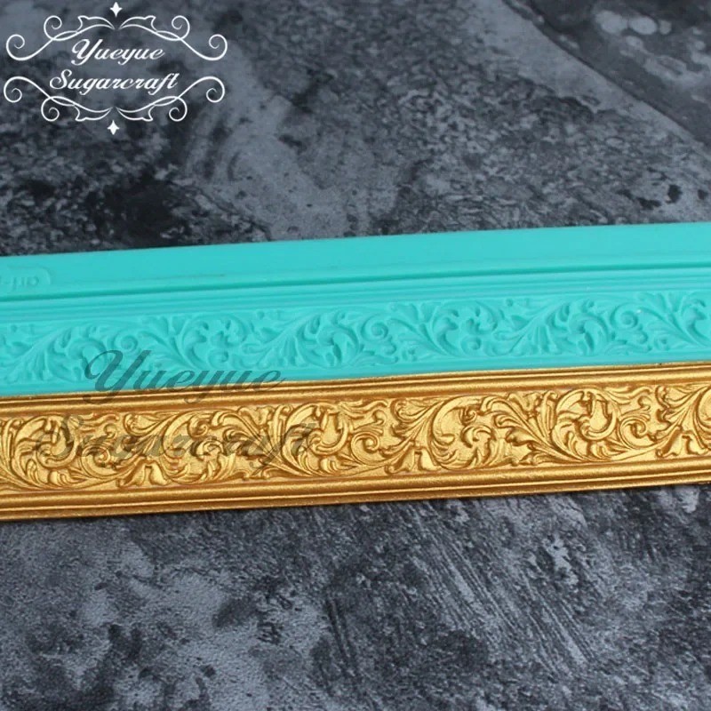 Baroque Silicone Border Mold Scroll Curlicues Filigree Fondant Sugarcraft Mold gallery