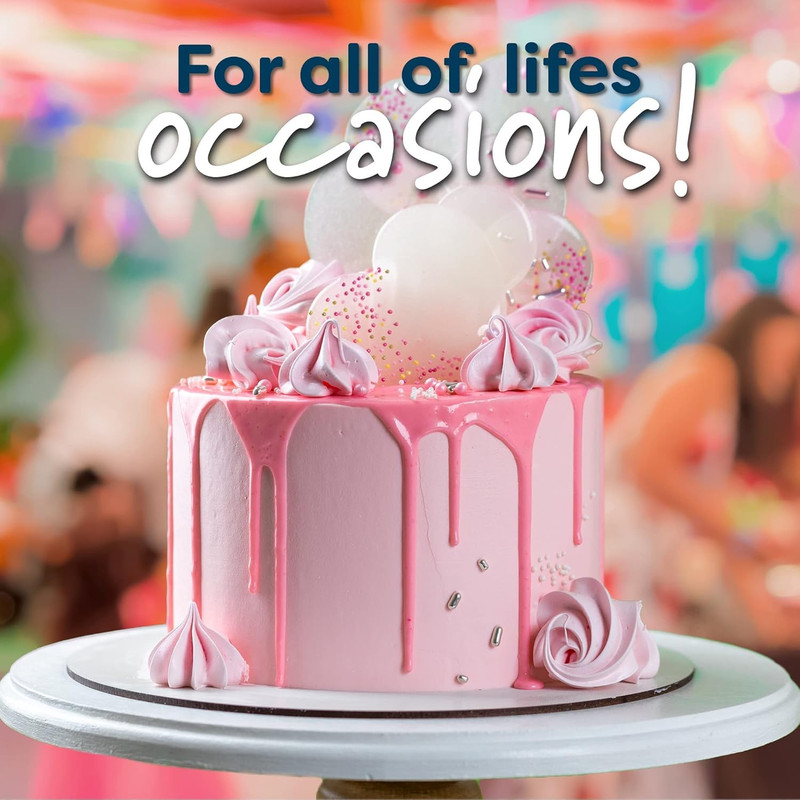 White Cake Boards Round | 25 Pack – 8 Inch | Cardboard Cake Rounds Circles | Dis gallery