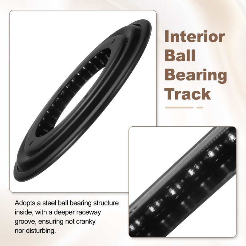 3Pcs 5.5 Inch Rotating Bearing Plate, Round Swivel Plate Stand, Black gallery