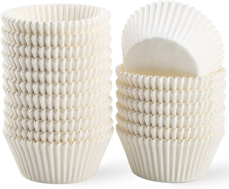 Standard White Cupcake Liners 500 Count, No Smell, Food Grade & Grease-Proof Bak gallery