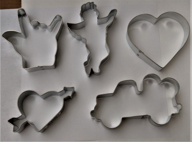 Hearts & Love Cookie Cutter Set Valentines Day Truck Hearts Cupid Love Sign 5 pc gallery