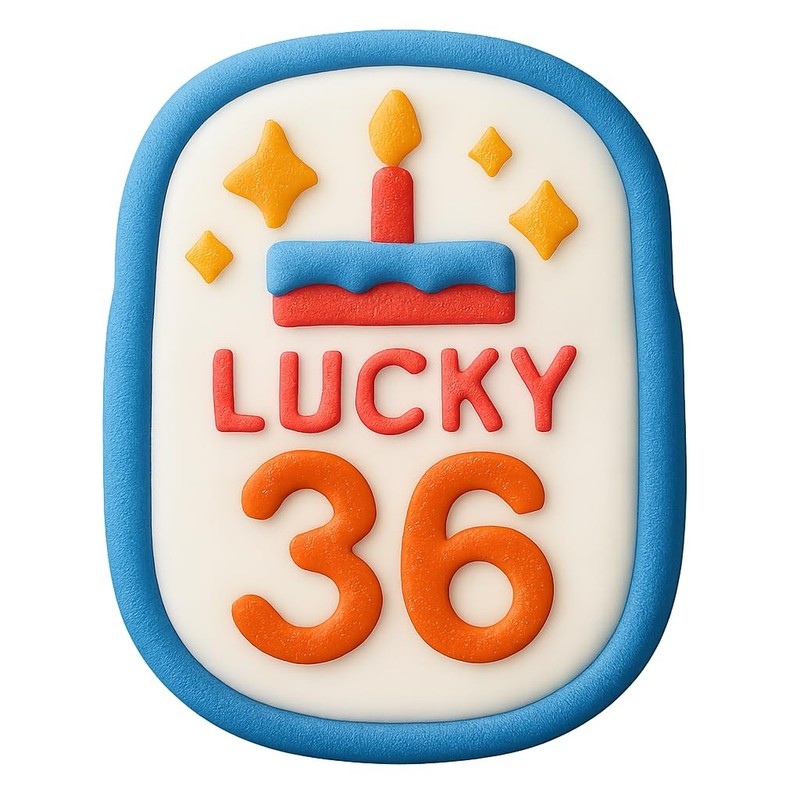 Lucky 36 Italic Cookie Cutter & Stamp, Fondant & Clay - 3x4" gallery
